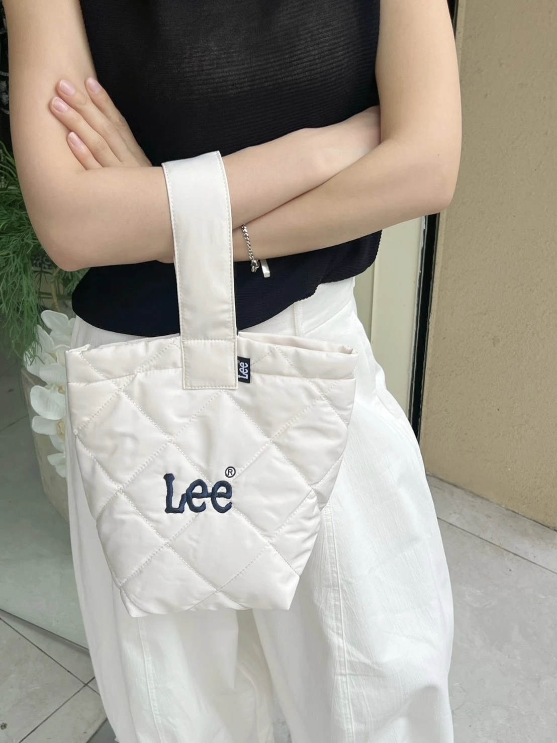 Lee 休閒可愛 菱格紋 水桶包 菜籃子 雲朵小托特 (5色可選)