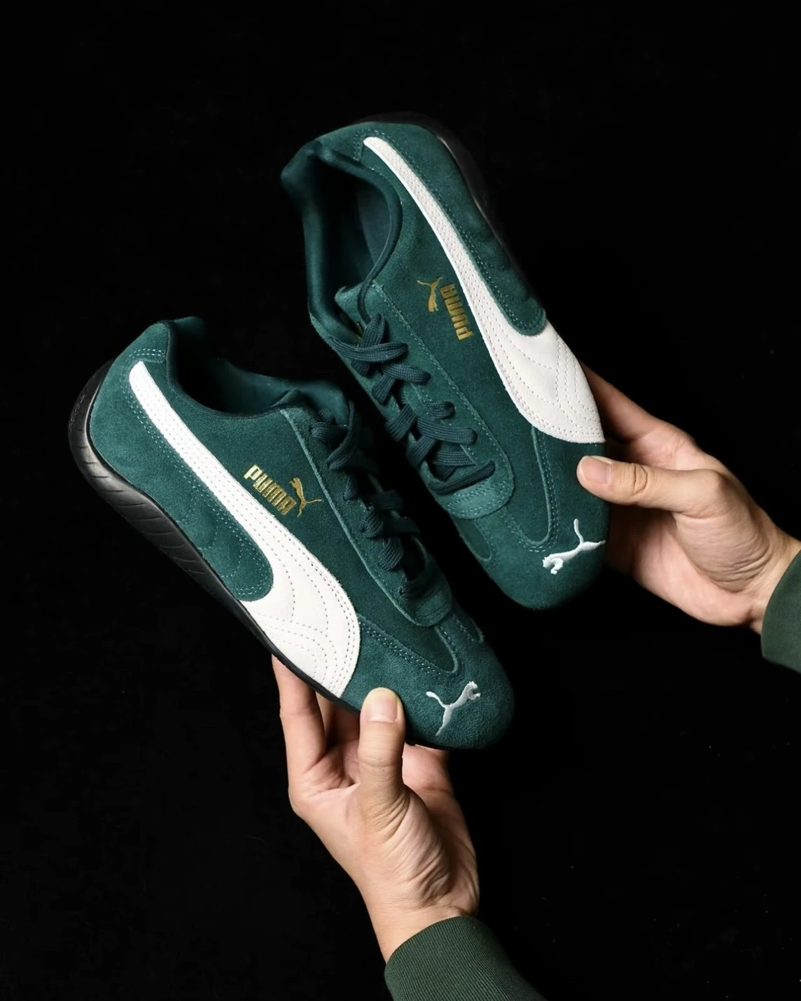 PUMA Speedcat OG 復古賽車鞋 麂皮復古綠(398846-12)