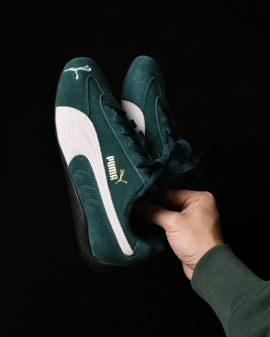 PUMA Speedcat OG 復古賽車鞋 麂皮復古綠(398846-12)