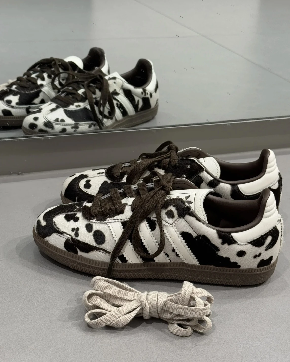 ADIDAS SAMBA OG 乳牛 奶牛紋路 白棕 焦糖底 巧克力牛奶(KK2238)