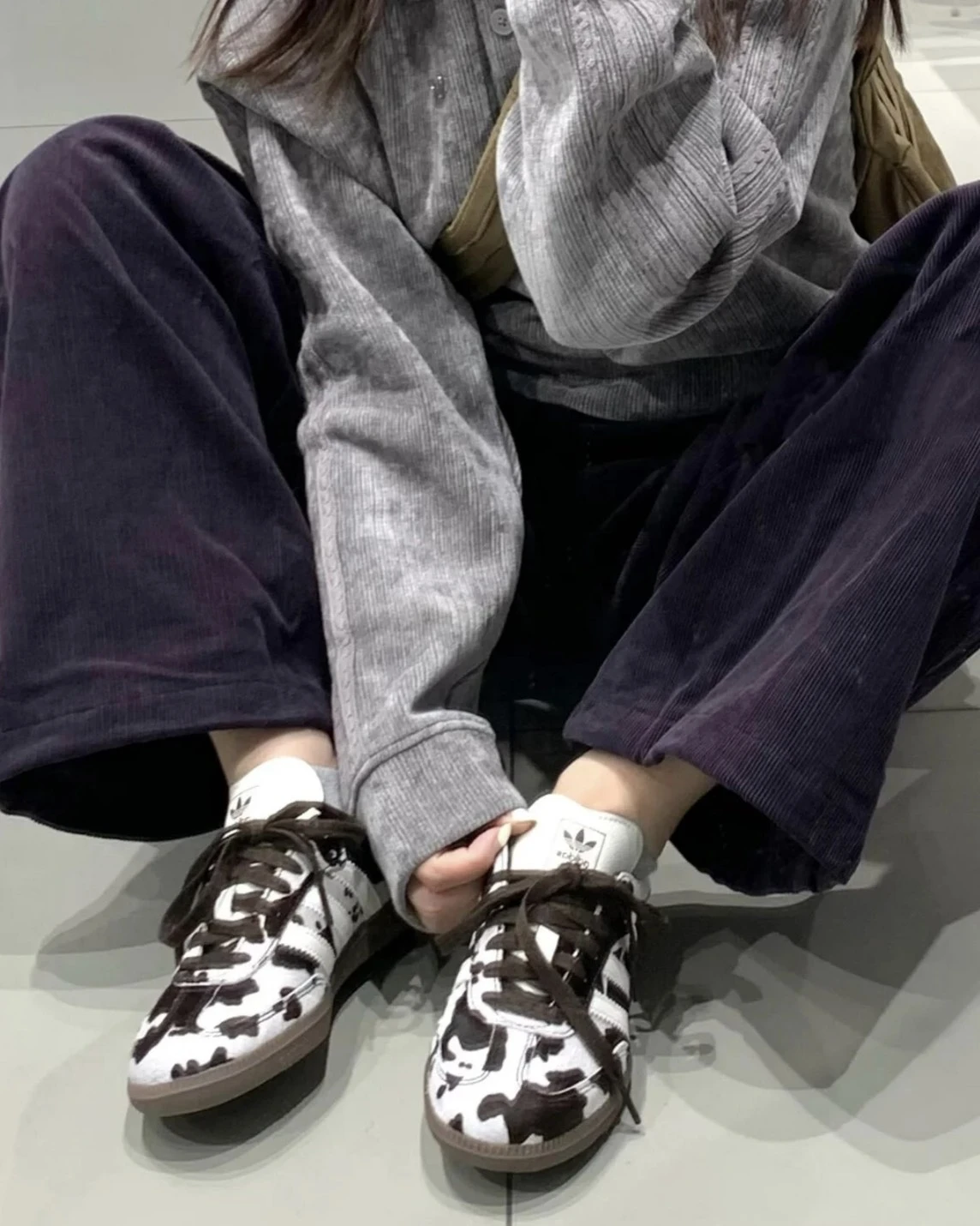 ADIDAS SAMBA OG 乳牛 奶牛紋路 白棕 焦糖底 巧克力牛奶(KK2238)