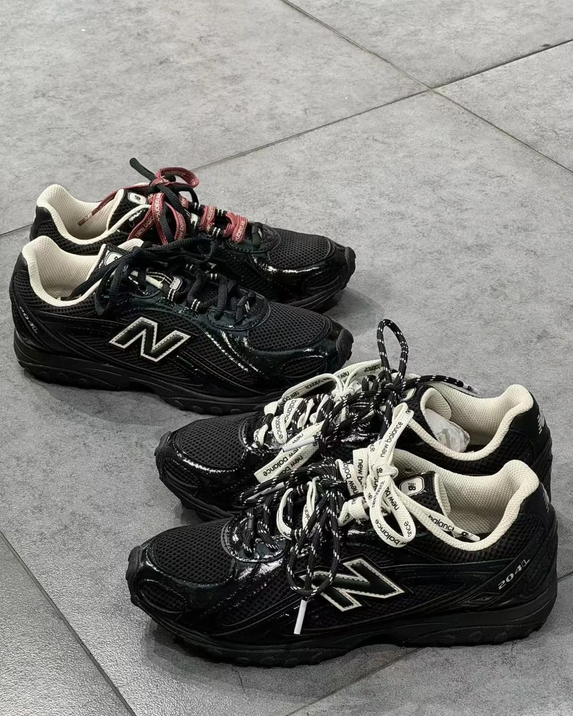 <張員瑛同款>NEW BALANCE 204L 薄底 網眼 漆皮 質感黑 曜石黑(U204LMRA)
