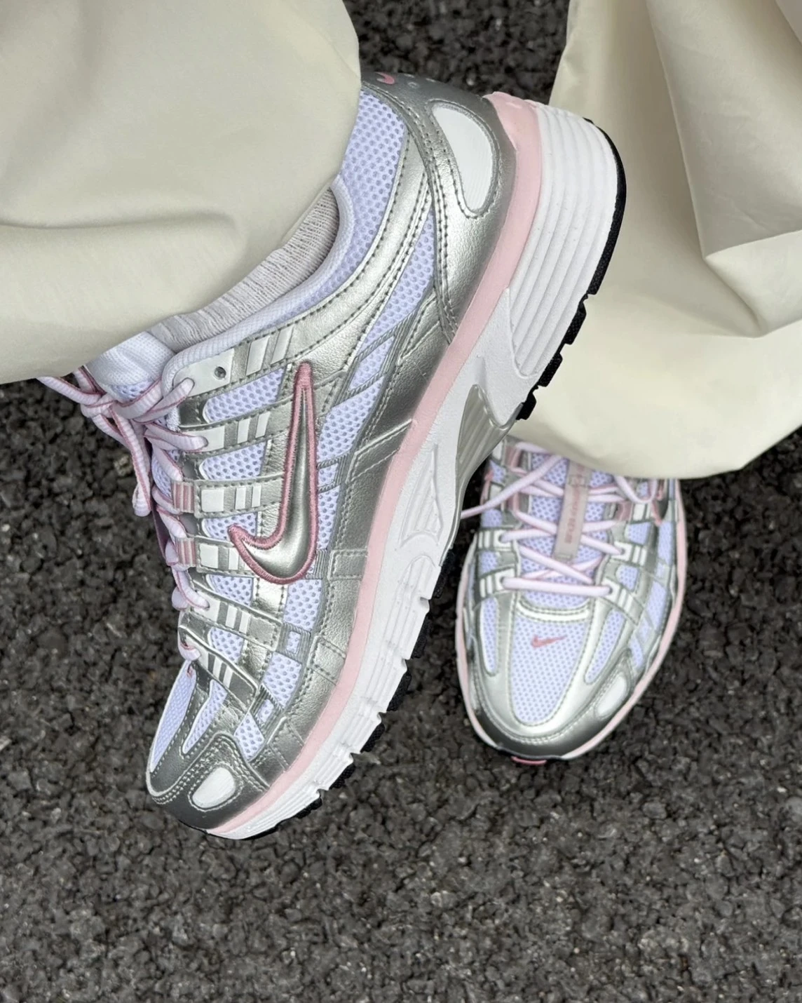 NIKE P-6000 W 女款 復古 白銀 銀粉(BV1021-108)
