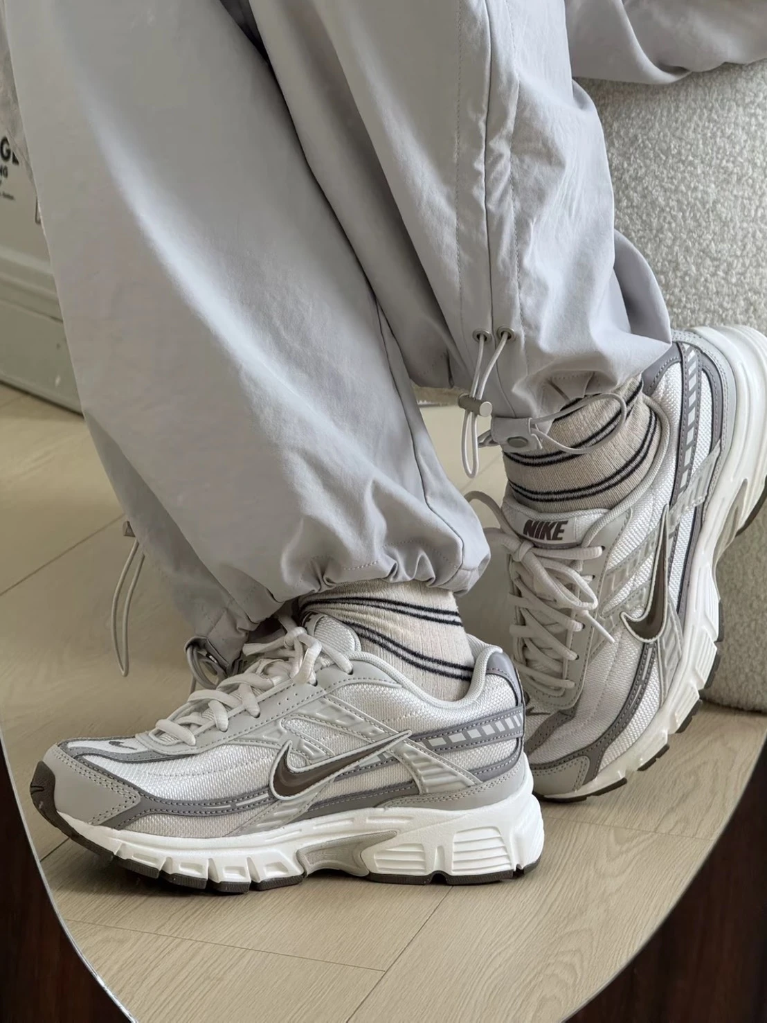 NIKE INITIATOR 奶茶灰咖 增高 老爹鞋 女款(IB4339-001)