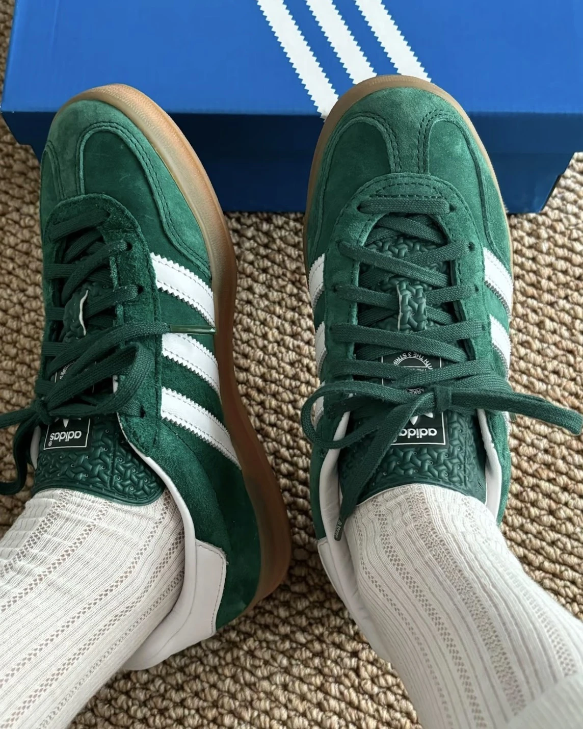 ADIDAS GAZELLE INDOOR 森林綠 焦糖底 麂皮(JI2062)