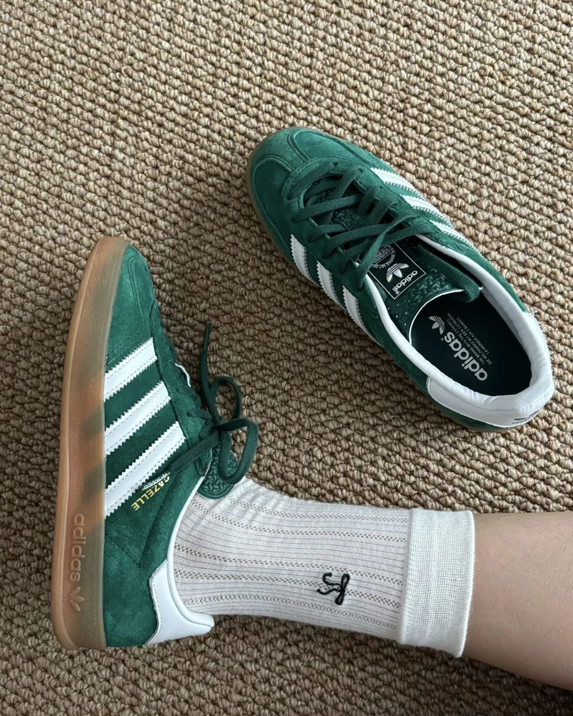 ADIDAS GAZELLE INDOOR 森林綠 焦糖底 麂皮(JI2062)