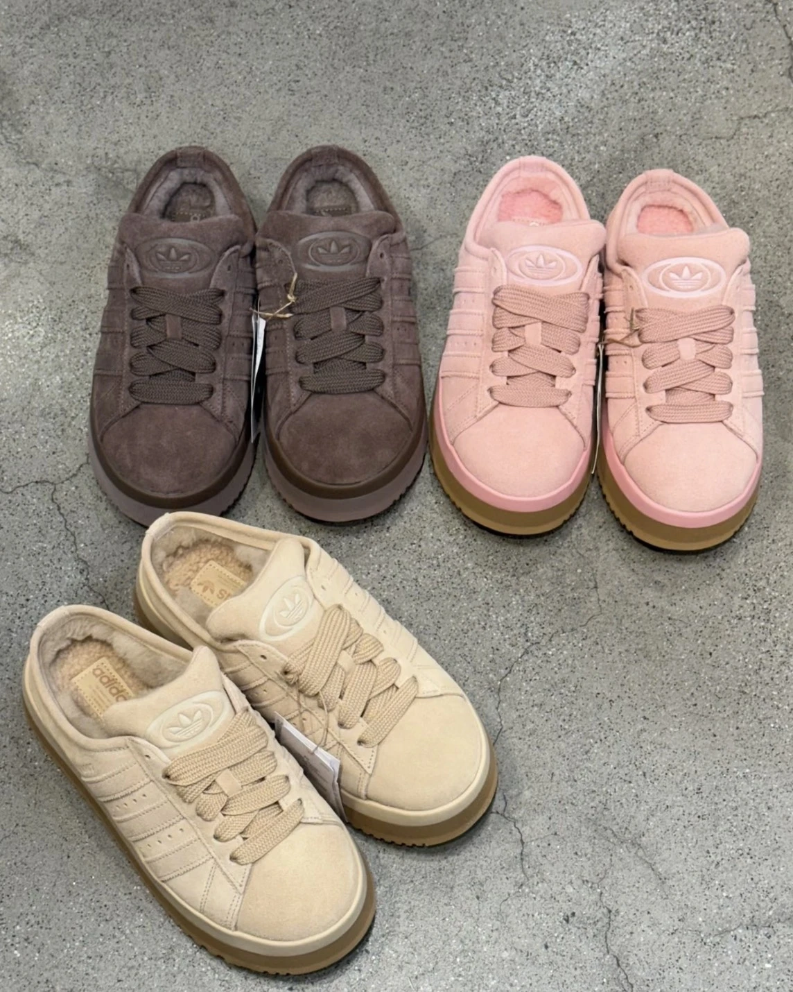 <三色可選!>Adidas Originals CAMPUS 00s 羊毛 毛茸茸 包頭 麵包半拖(JR3731/JR3238/JR3732)