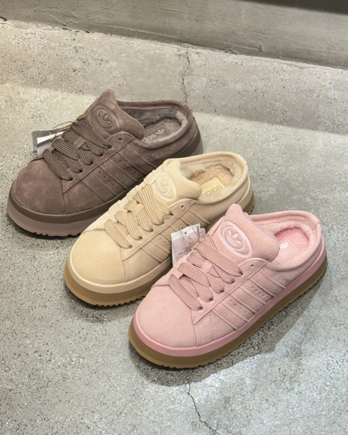 <三色可選!>Adidas Originals CAMPUS 00s 羊毛 毛茸茸 包頭 麵包半拖(JR3731/JR3238/JR3732)