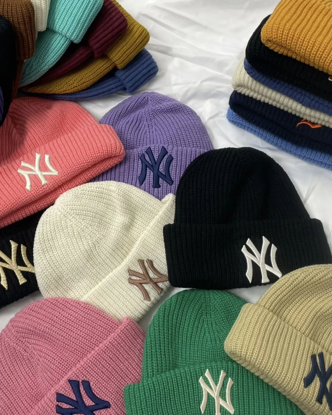 MLB 經典LOGO 冷帽 針織帽