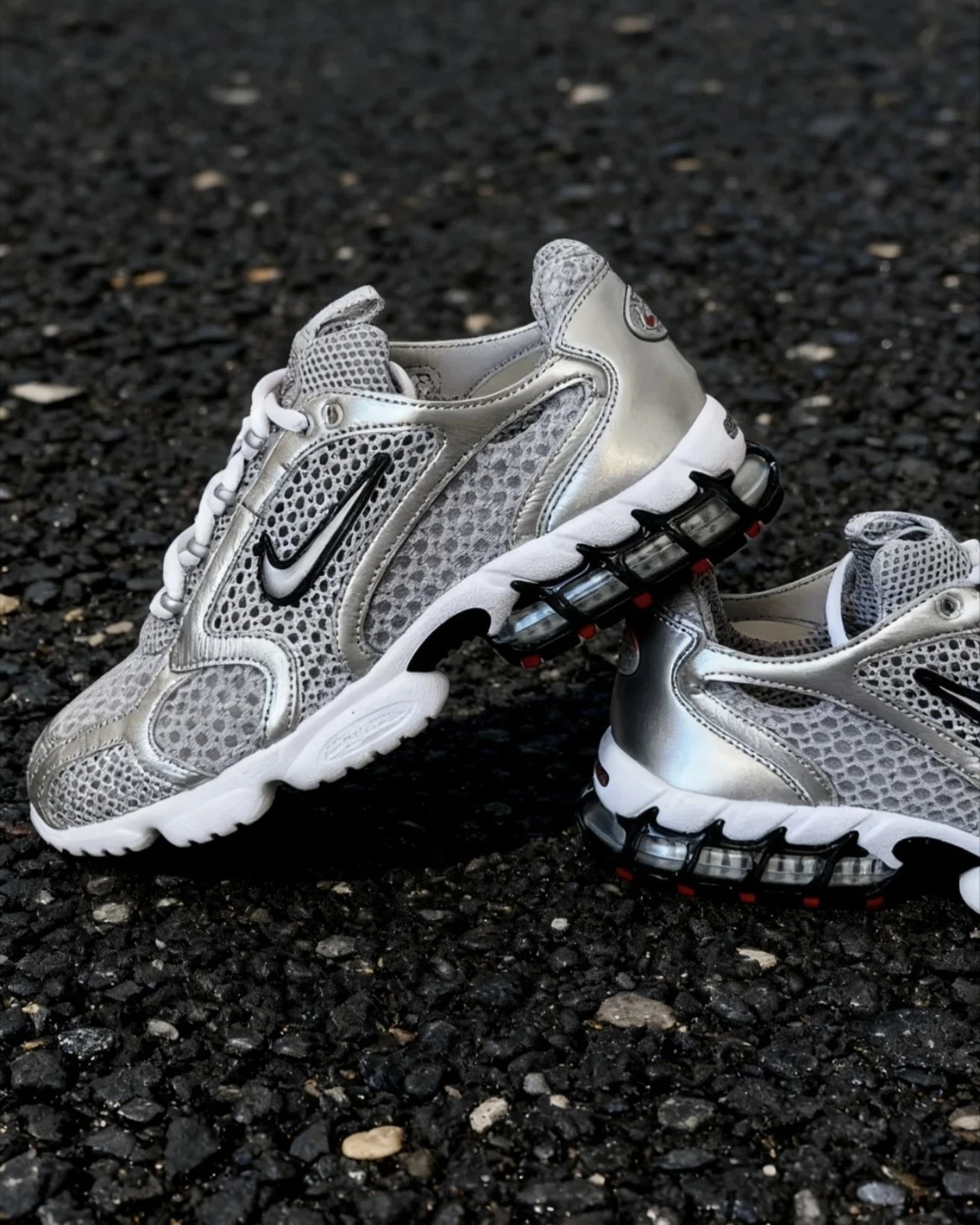 <Stussy平替!>NIKE AIR ZOOM SPIRIDON CAGE 2 "Metallic Silver" 銀灰(CJ1288-001)