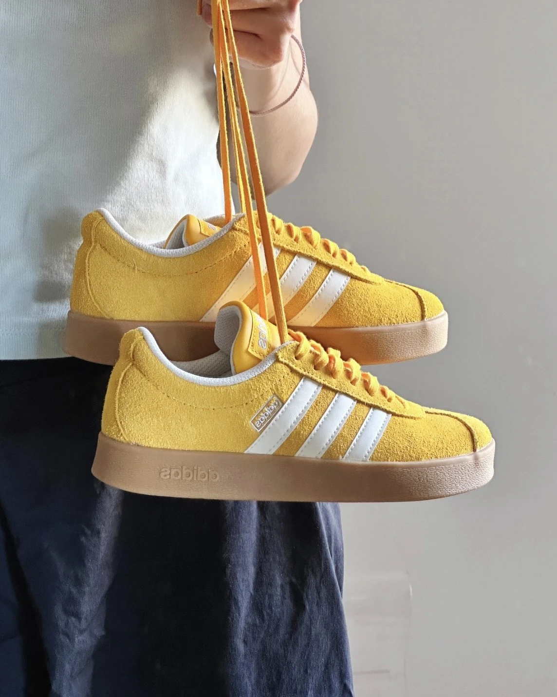 ADIDAS VL COURT 2.0 焦糖底 麂皮黃 男女同款(JI0495/JS4593)