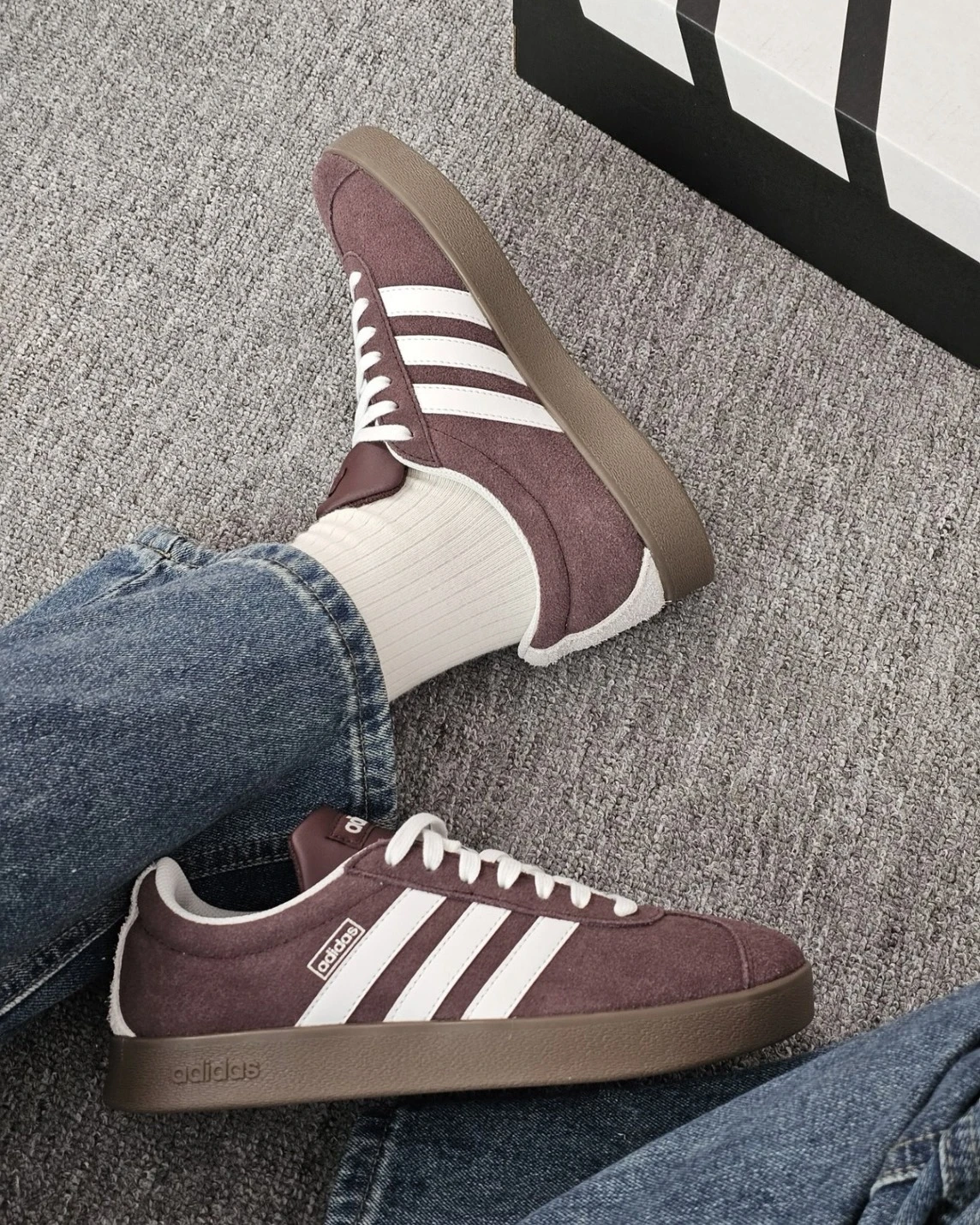 ADIDAS VL COURT 2.0 焦糖底 可可棕 男女同款(JR8318)