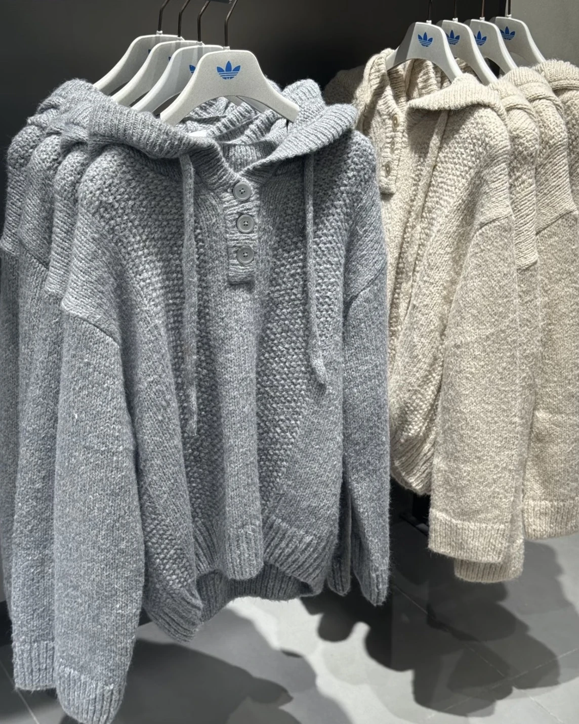 ADIDAS ORIGINALS FW25 連帽針織 寬鬆 女款 長袖針織衫(KS5967/KS5968)