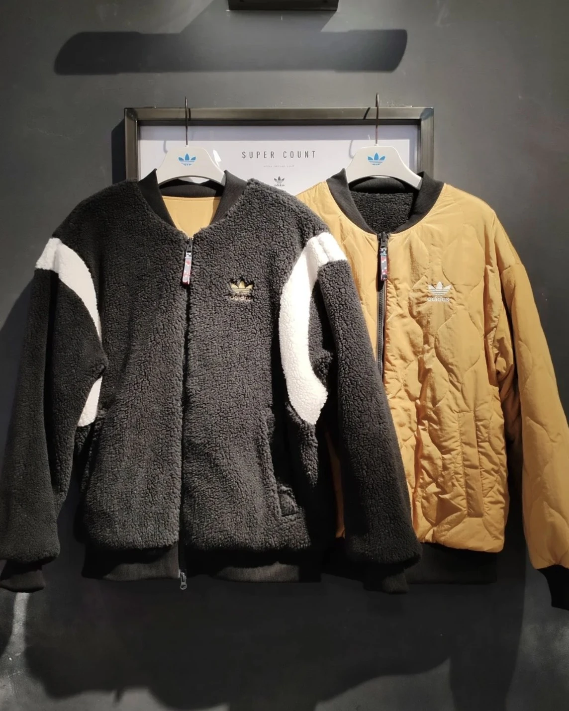 ADIDAS x FEIFEI RUAN 聯名 雙面穿 羊羔絨 螺紋 夾克外套(IX4215)