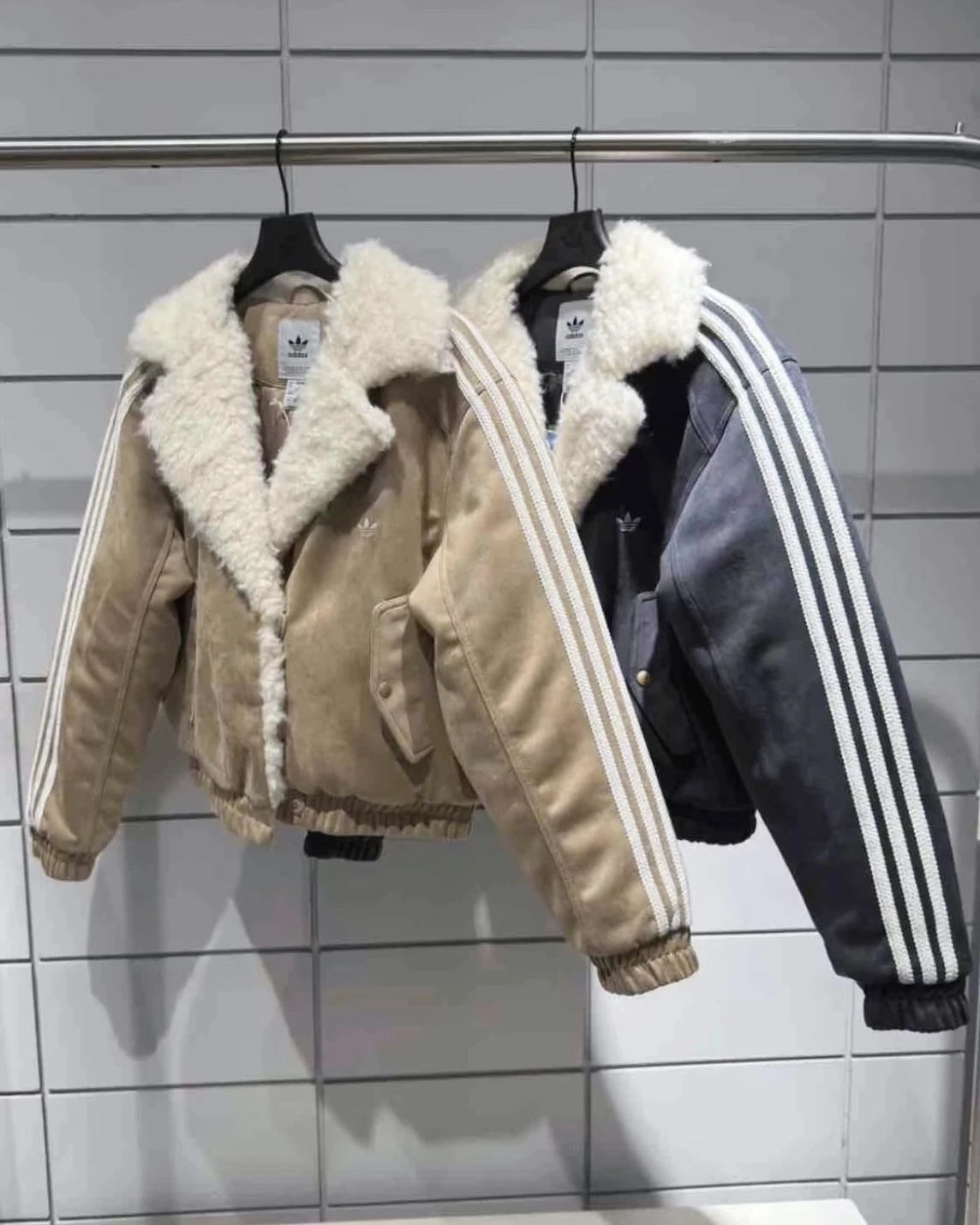ADIDAS ORIGINALS RETRO RS W 羊羔絨 翻領 鈕扣 夾克外套(JL8439/JL8438)
