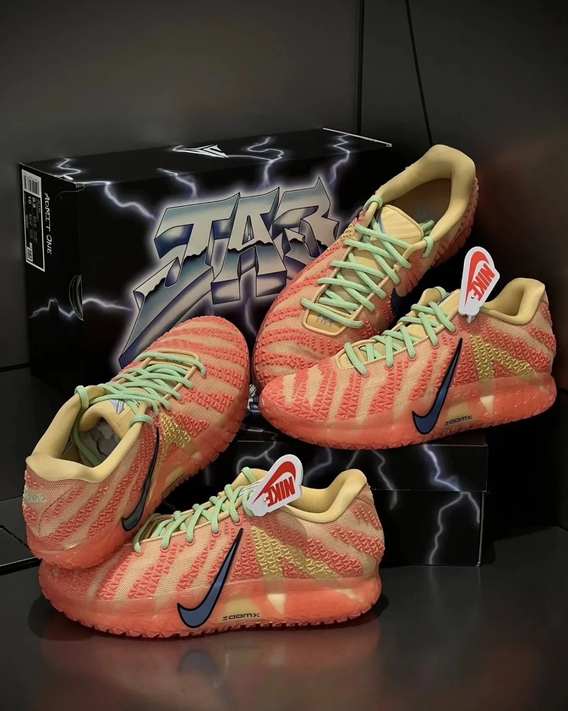 NIKE JA3 "Daybreak" 橘紅 莫蘭特三代 XDR 實戰籃球鞋(HF2794-201)