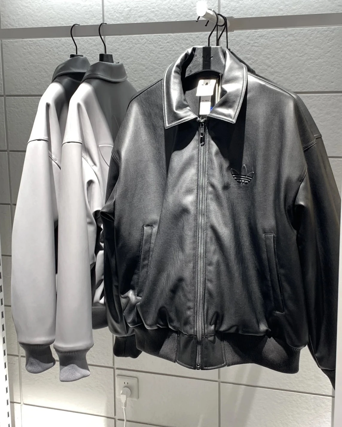 Adidas Originals Sherpa FW25 PU JACKET 純色寬鬆翻領加絨長袖夾克