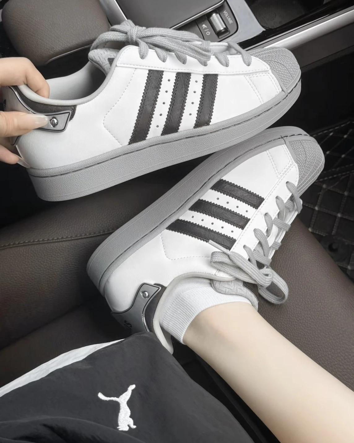 Adidas SUPERSTAR 2.0 機甲風 白灰棕 厚底貝殼頭 (JQ6250)