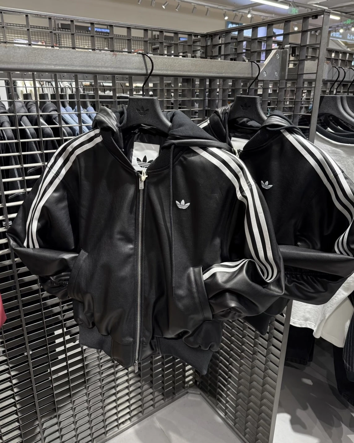 ADIDAS ORIGINALS PLEATHER JACKET PAD 連帽 皮外套(KU6857/KU6858)