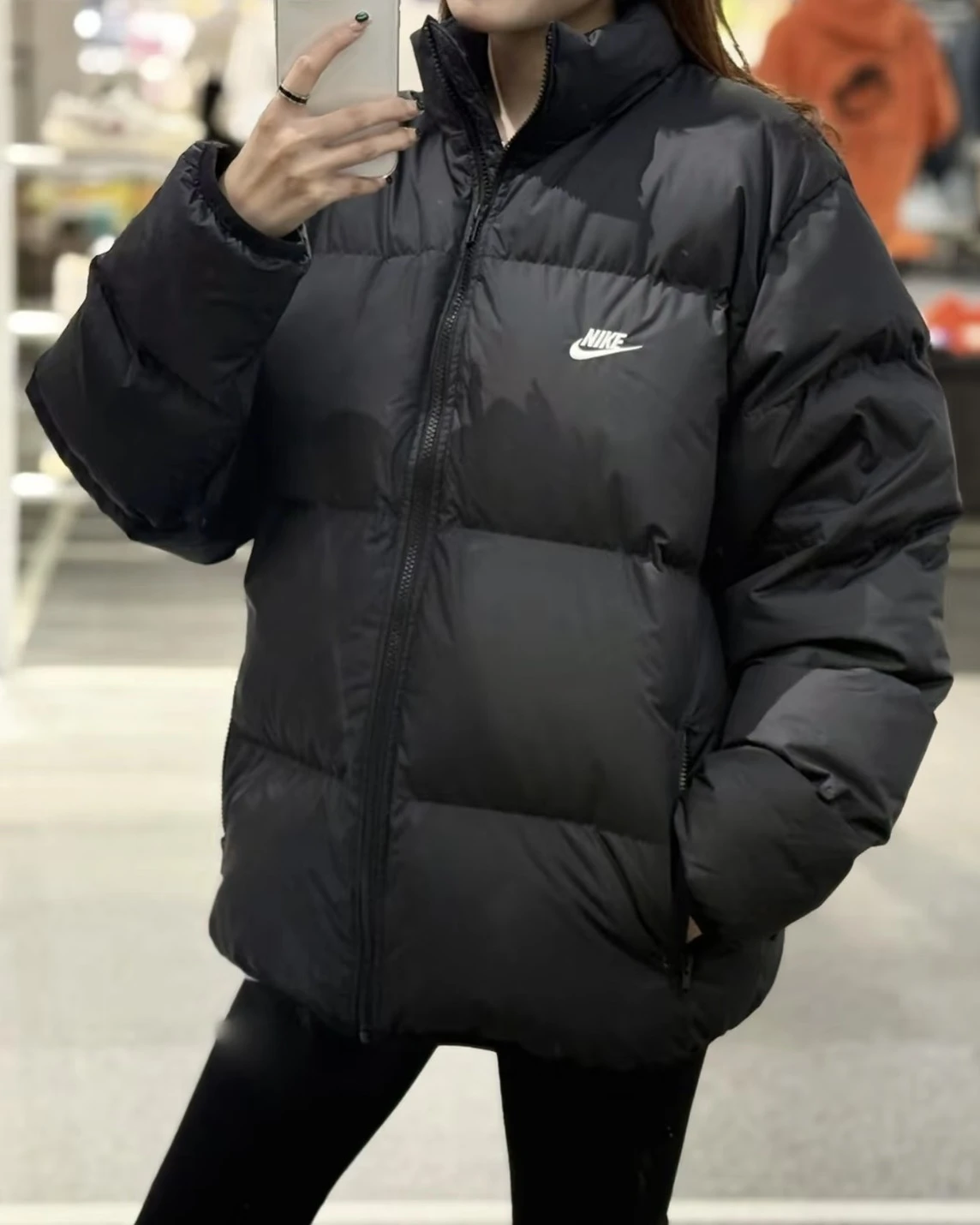 Nike Sportswear Club 寬鬆 刺繡LOGO 防潑水 羽絨外套(IB2976-010)