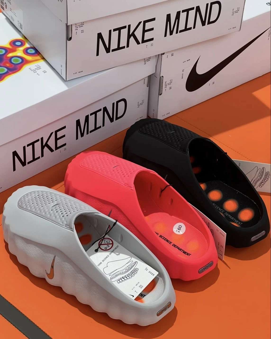 <超爽腳感!!!>NIKE MIND 001 穆勒鞋 黑科技 三色可選(HQ4307-001/003/600)