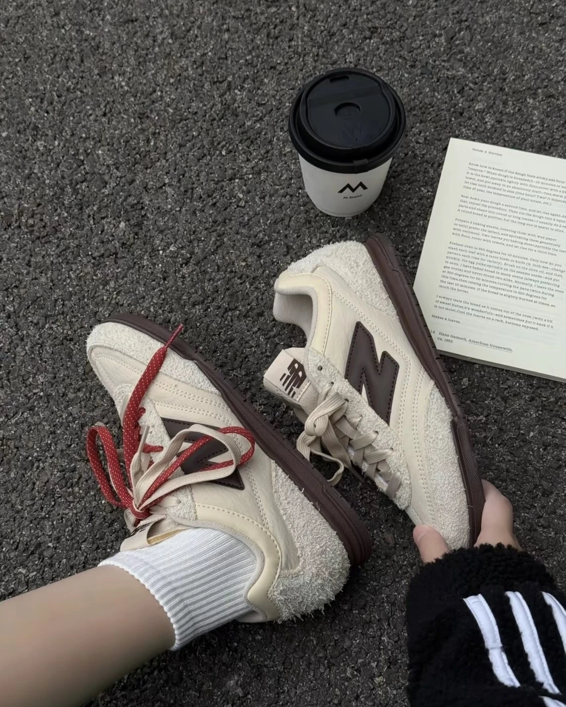 New Balance RC42米白棕 撞色鞋帶 毛邊麂皮(URC426K0)