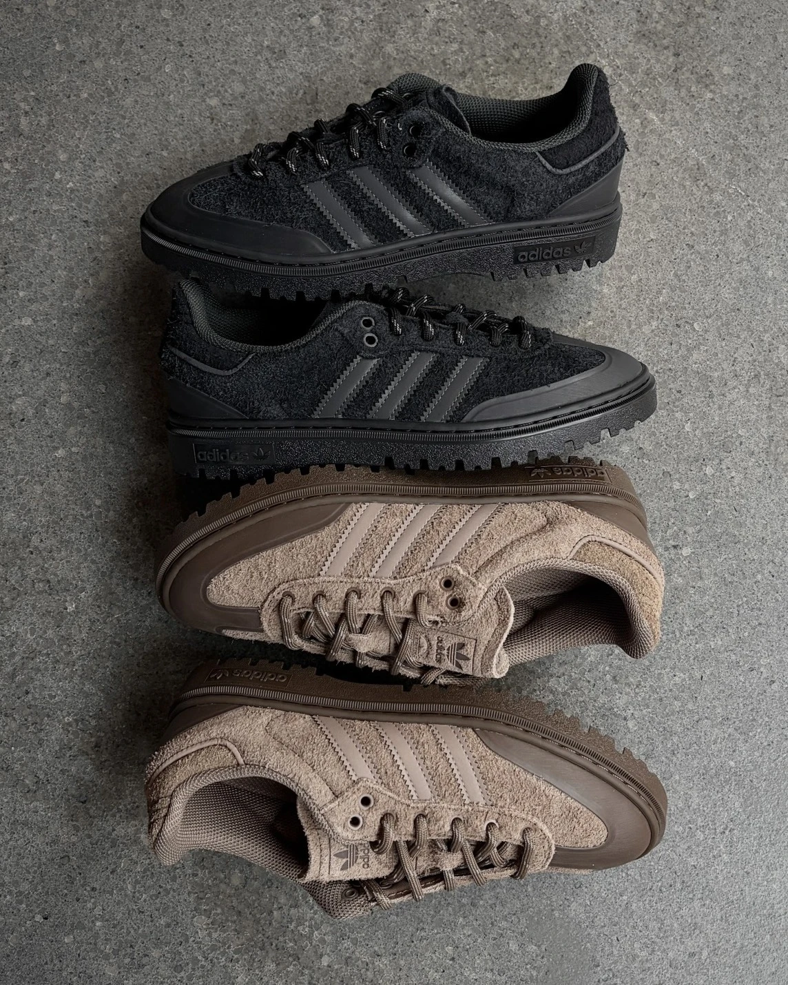 ADIDAS SAMBA 拼接麂皮 黑武士 美拉德 厚底松糕鞋 (JR5704/JR0974)