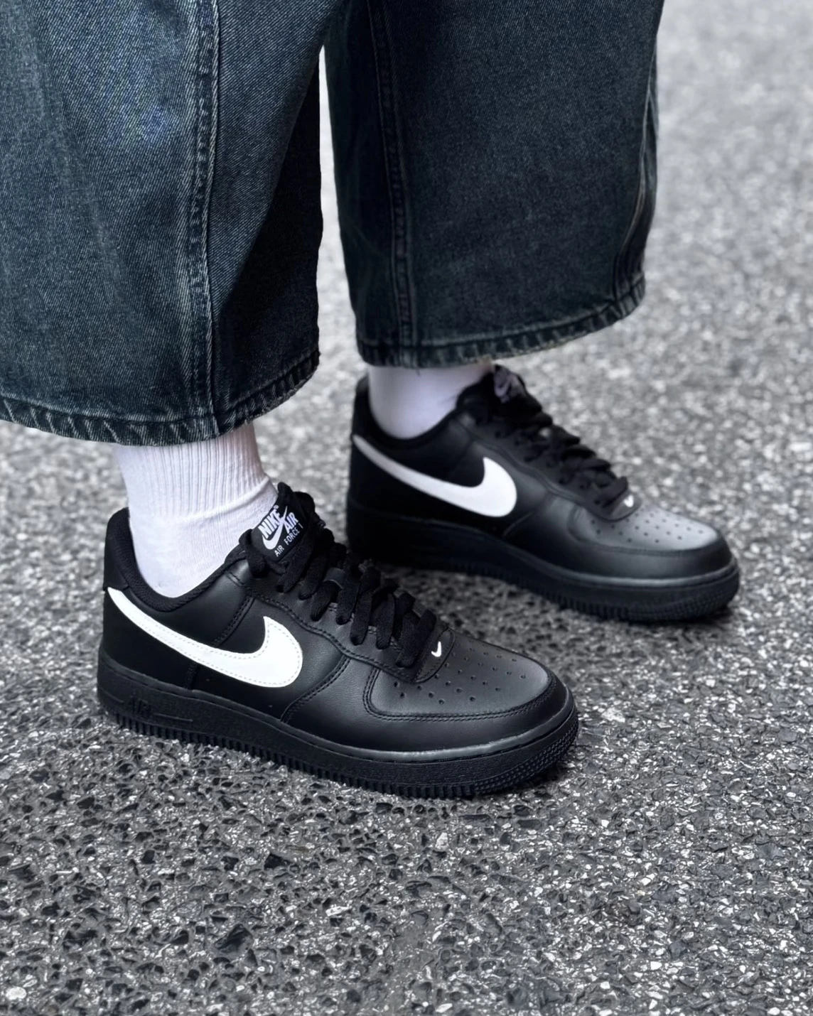 <折扣到!!!>NIKE AIR FORCE 1 LOW 黑底白勾 平替 小AMBUSH (FZ0627-010)