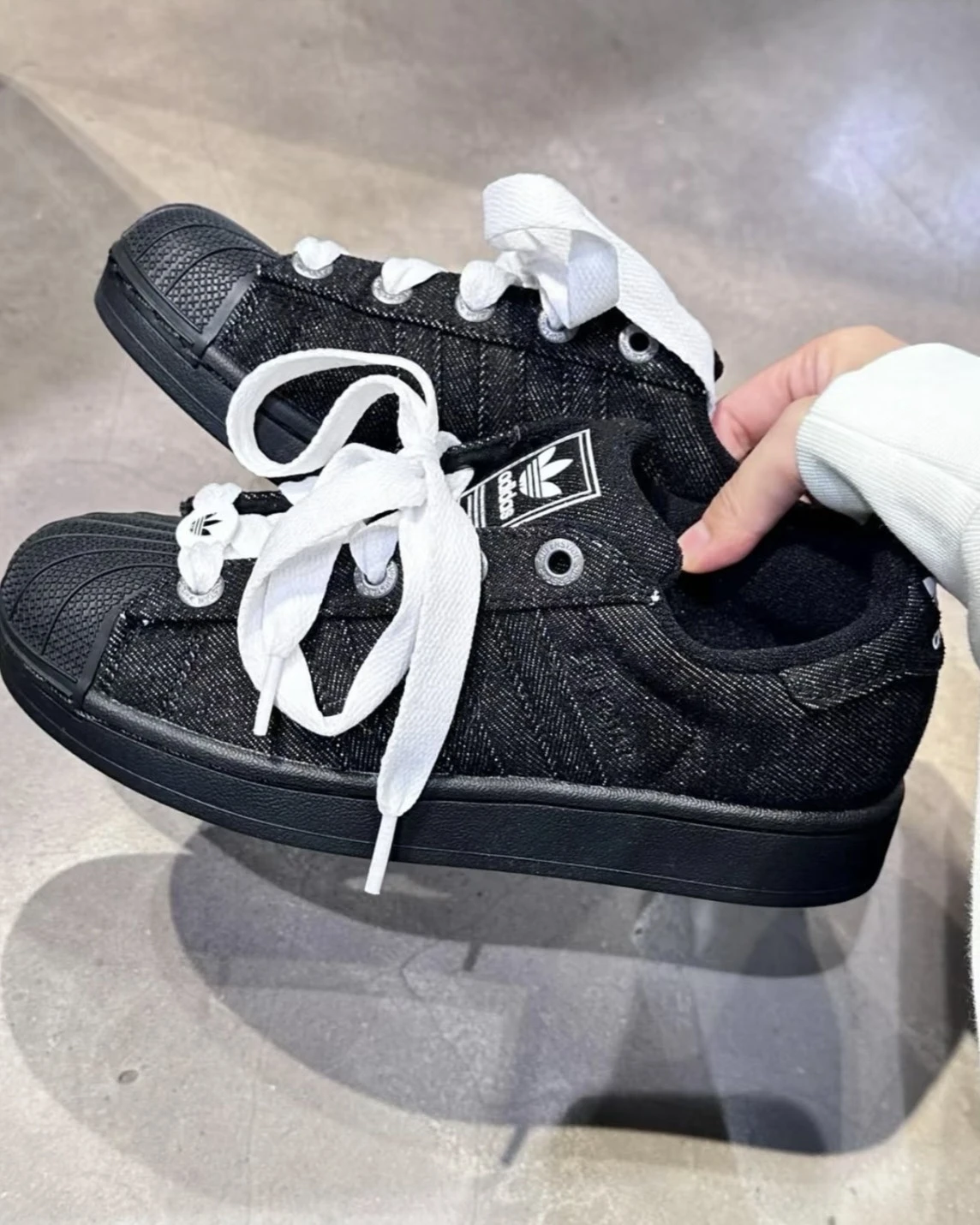 Adidas Superstar II 愛迪達 黑牛仔單寧 黑色 貝殼頭(JQ3211)