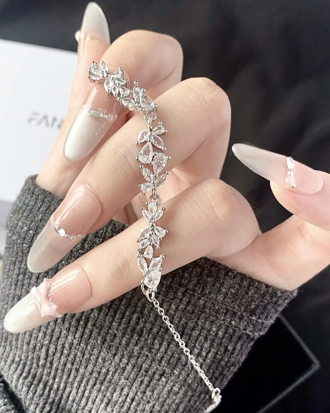<氣質單品✨>FANFRI 紫藤花 清新 純銀手鍊