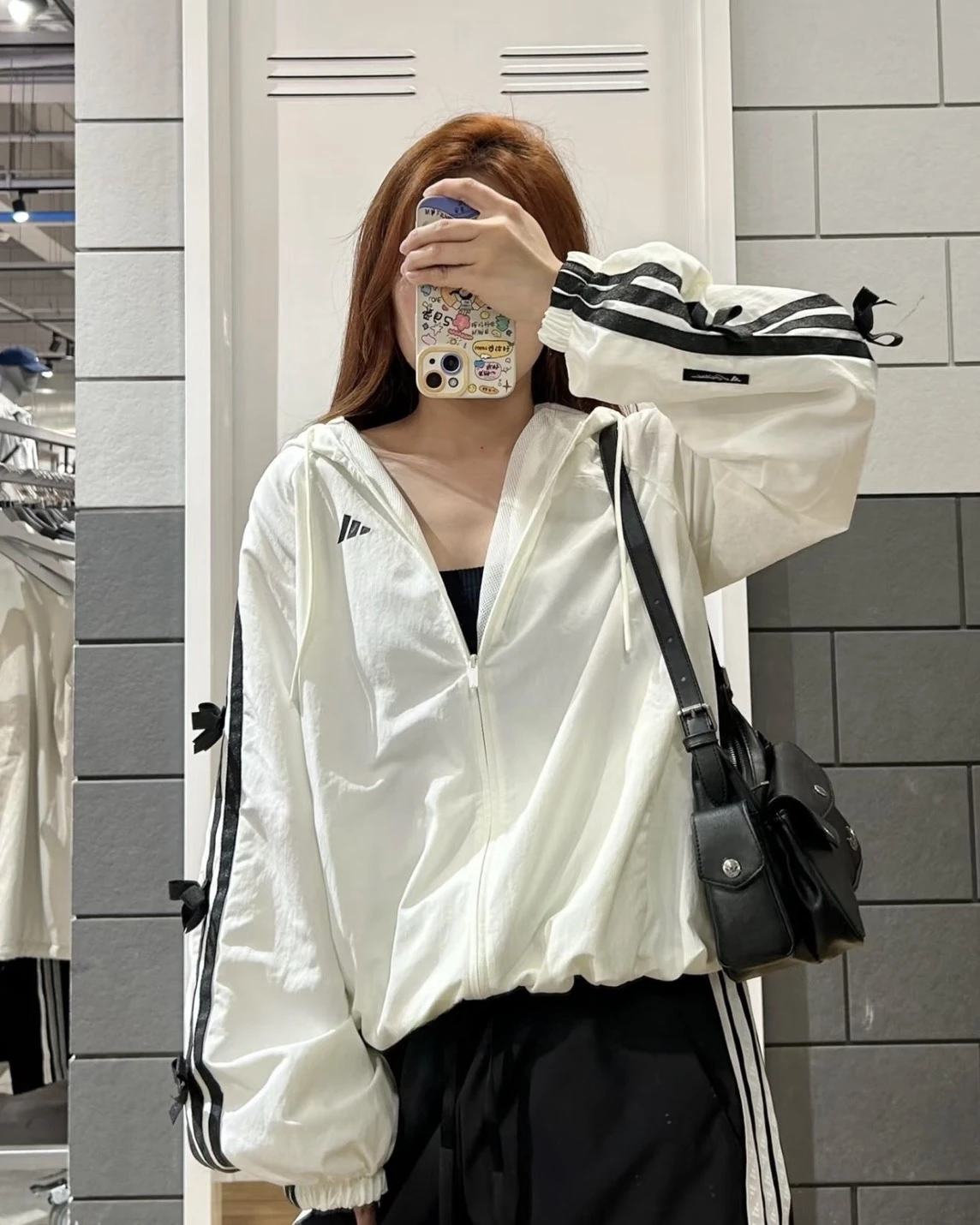 ADIDAS ORIGINALS 緞帶 蝴蝶結 透氣 防風 連帽 薄外套(KR7602/KR7603)
