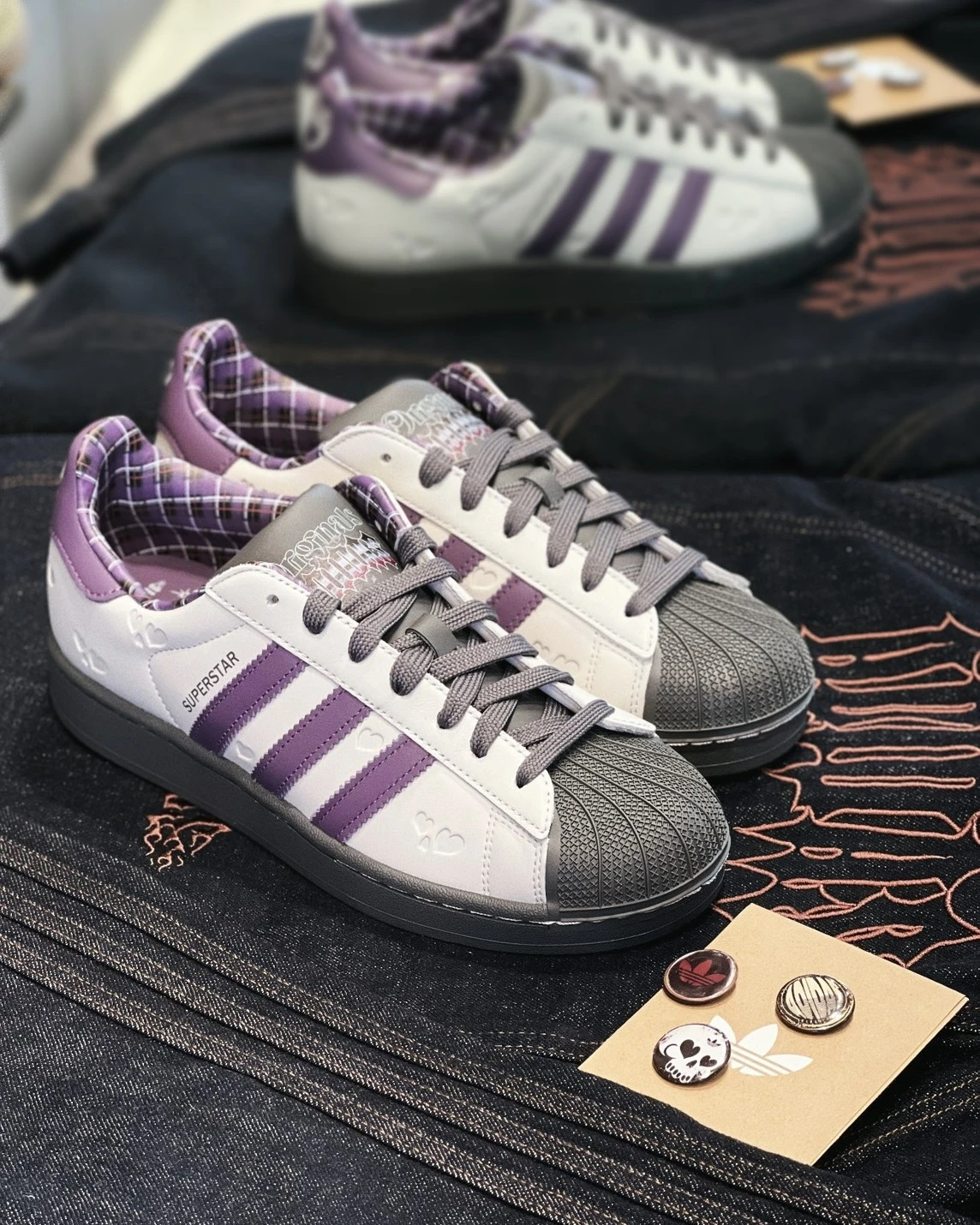Adidas Originals Superstar II 情人節限定 酷洛米 白紫 愛心(KH8023)