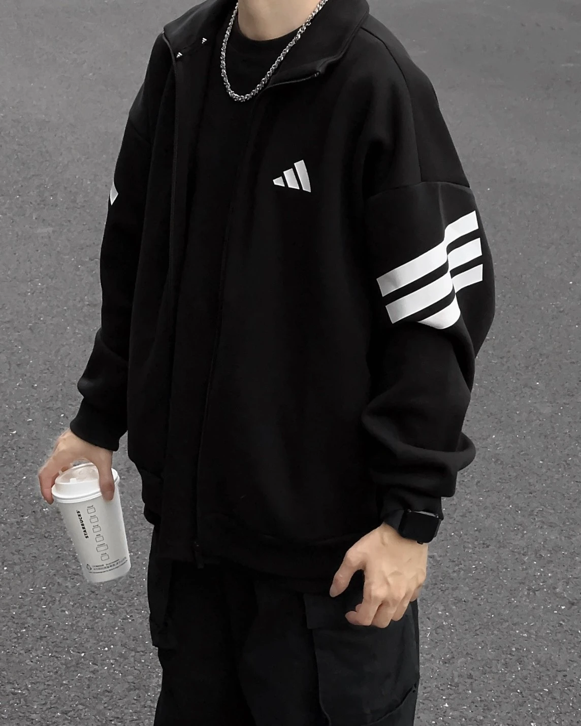 ADIDAS Future Icons 3-Stripes立領 棉質 三線夾克外套(JD4885)