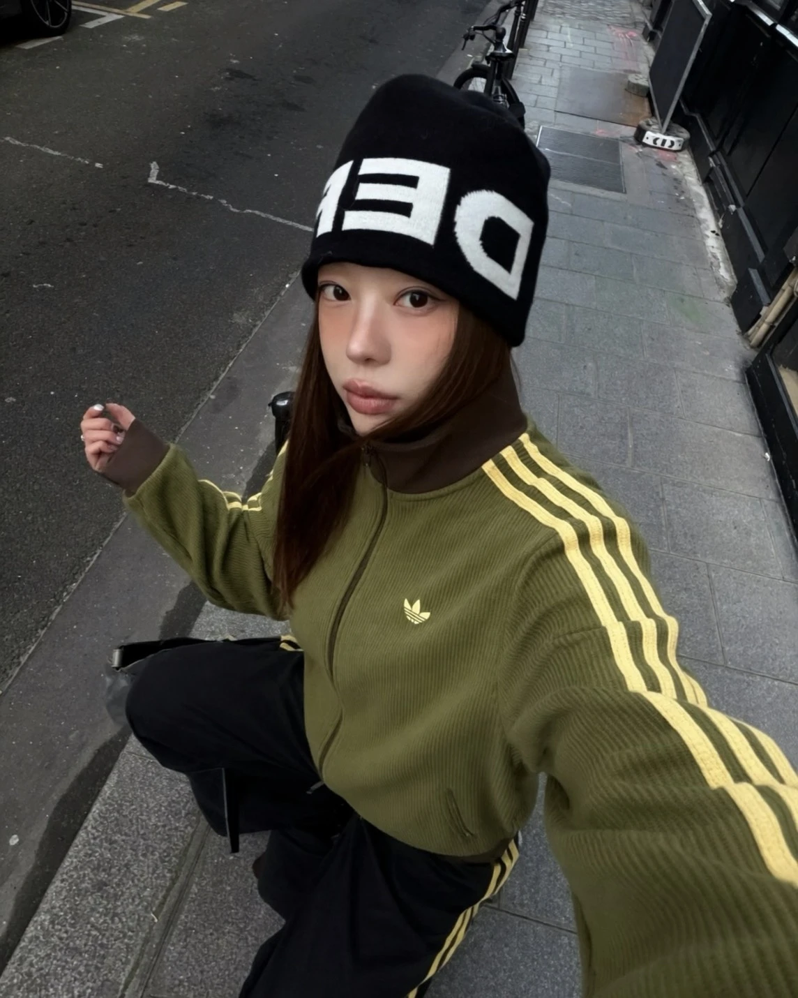 ADIDAS ORIGINALS WAFFLE 華夫格 雙拉鍊 奶油 抹茶綠 立領外套(KZ2914)