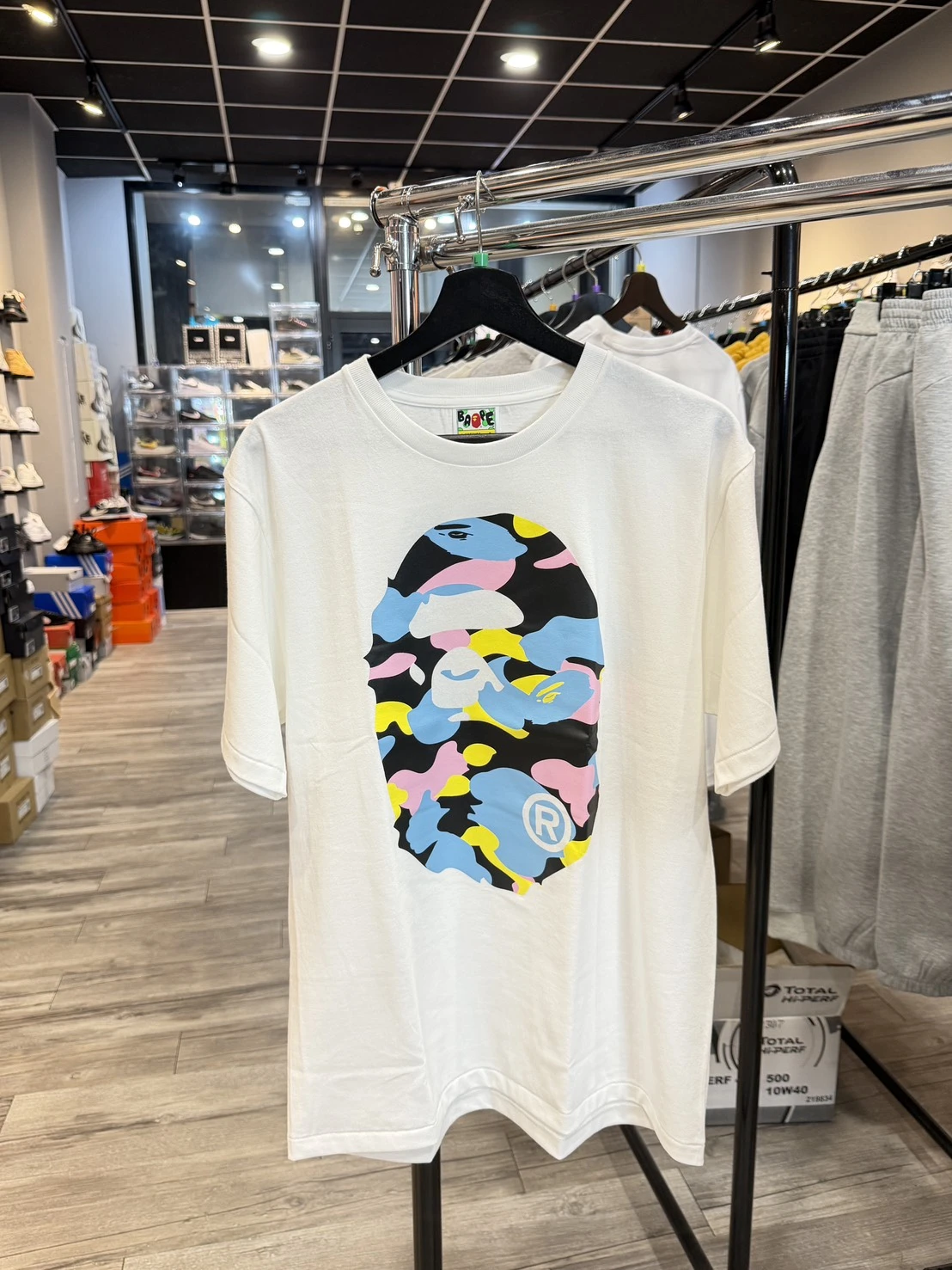 Bape 彩色迷彩猿人頭 短袖