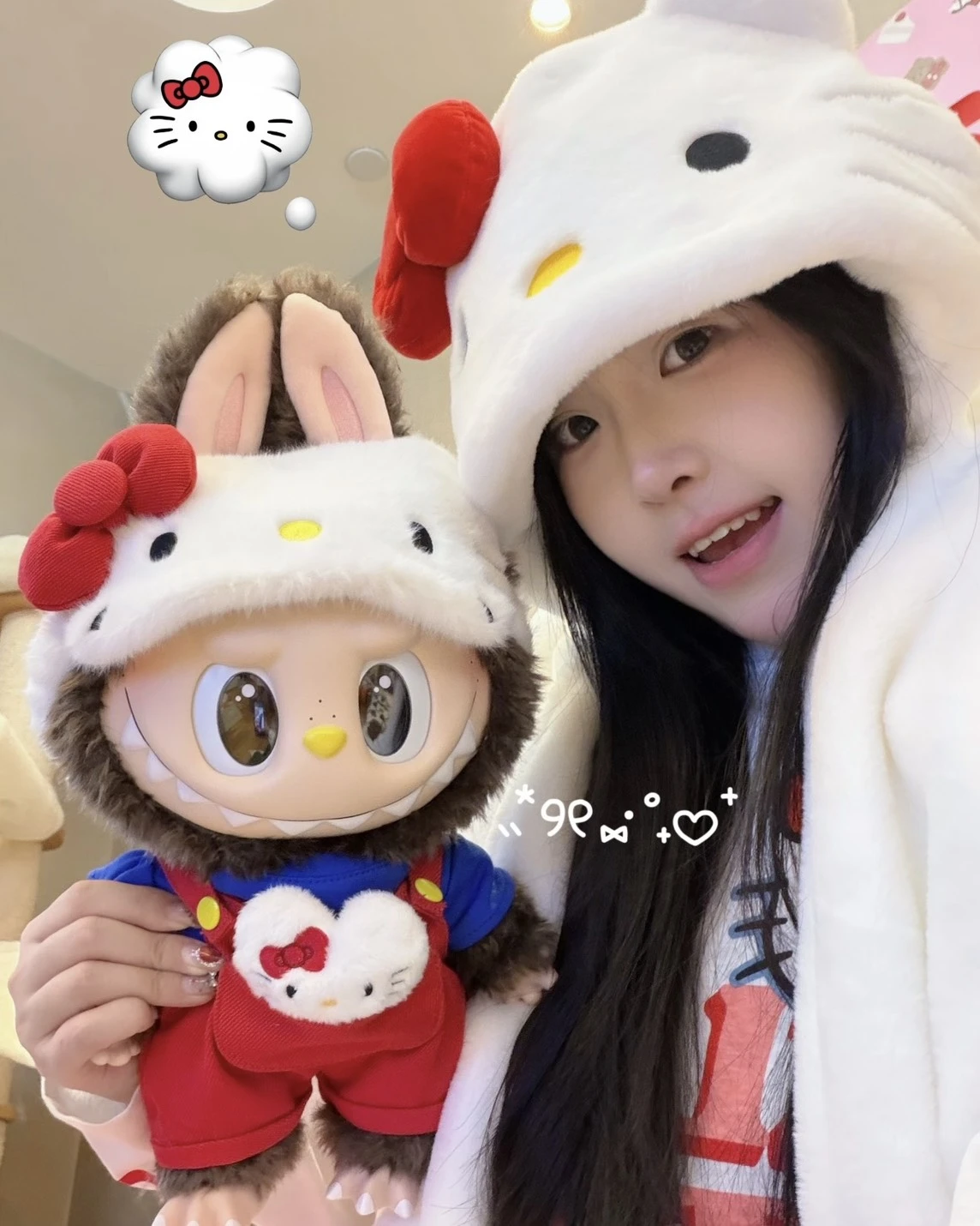 POP MART x HELLO KITTY LABUBU 聯名款 搪膠毛絨公仔(38cm)