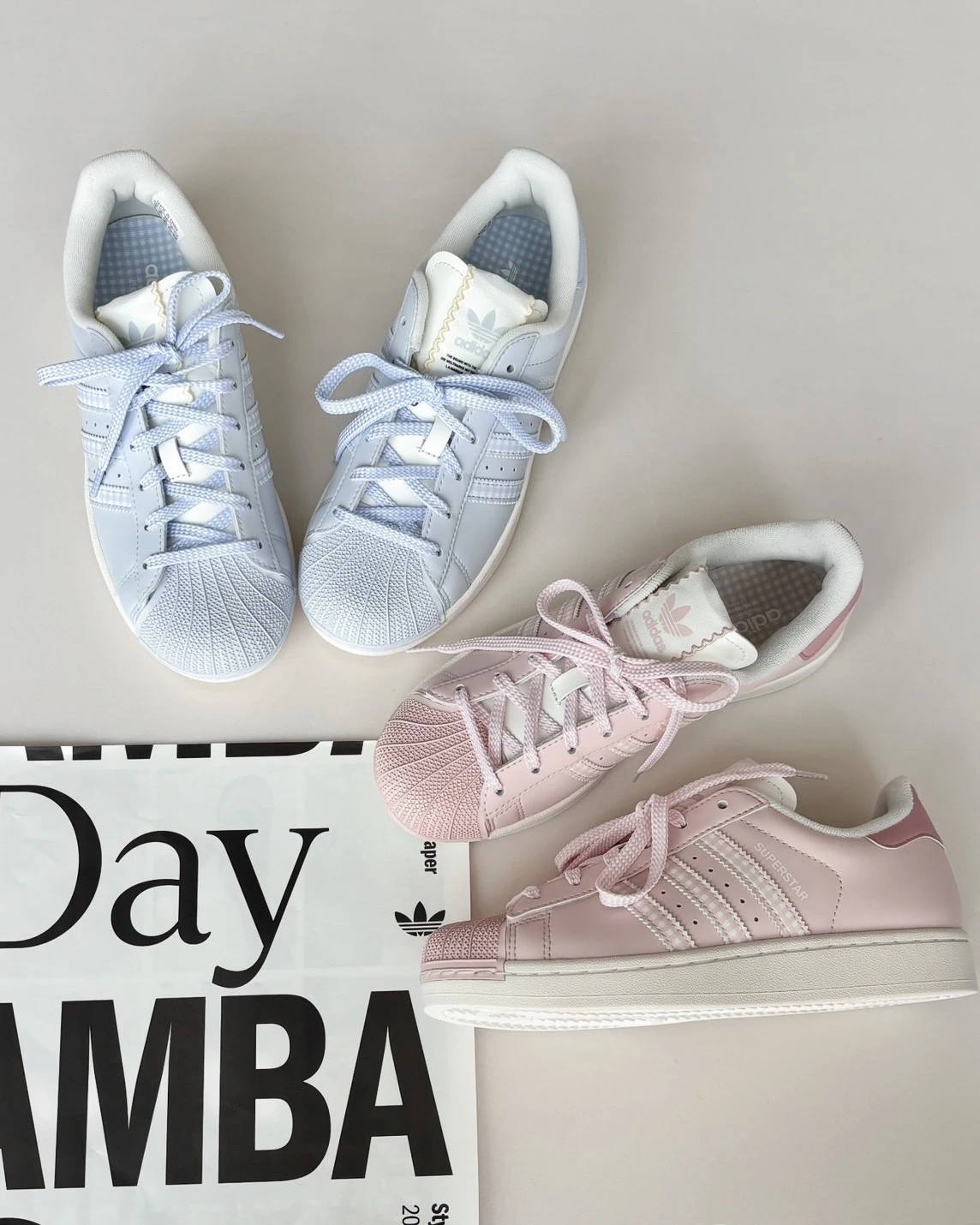 Adidas Originals Superstar II 寶寶藍 格紋 貝殼鞋(HQ2646)