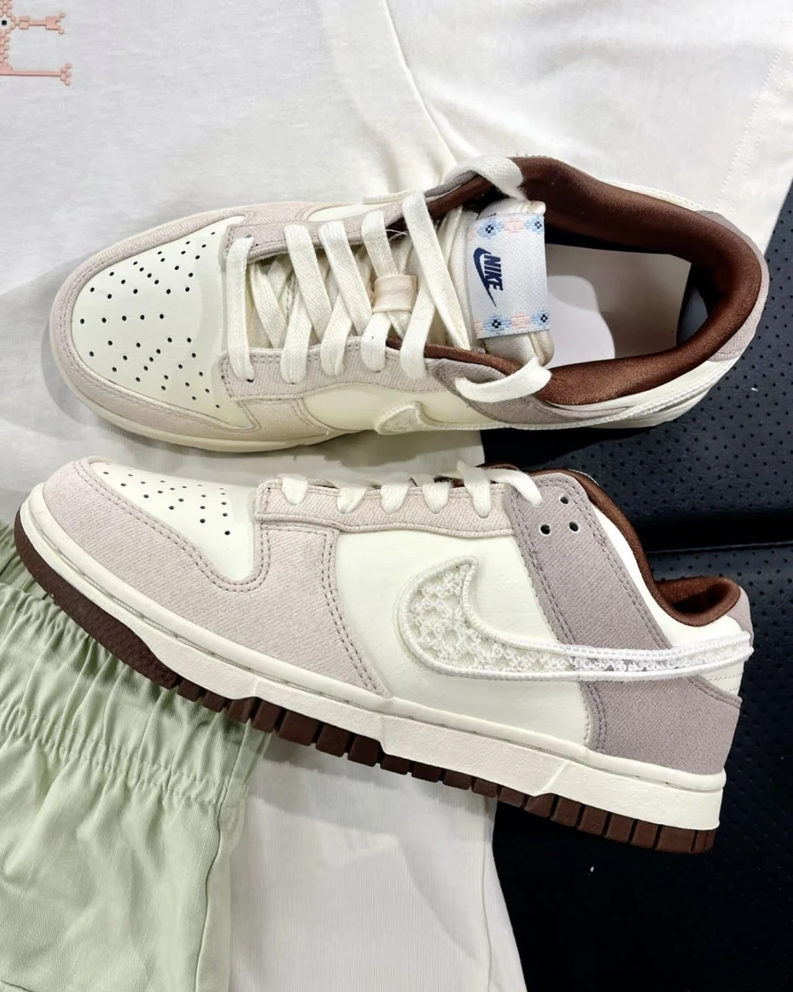 NIKE DUNK LOW LX 燕麥拿鐵 立體蕾絲 奶白(IH7353-010)