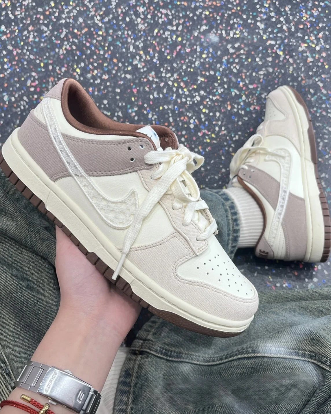 NIKE DUNK LOW LX 燕麥拿鐵 立體蕾絲 奶白(IH7353-010)