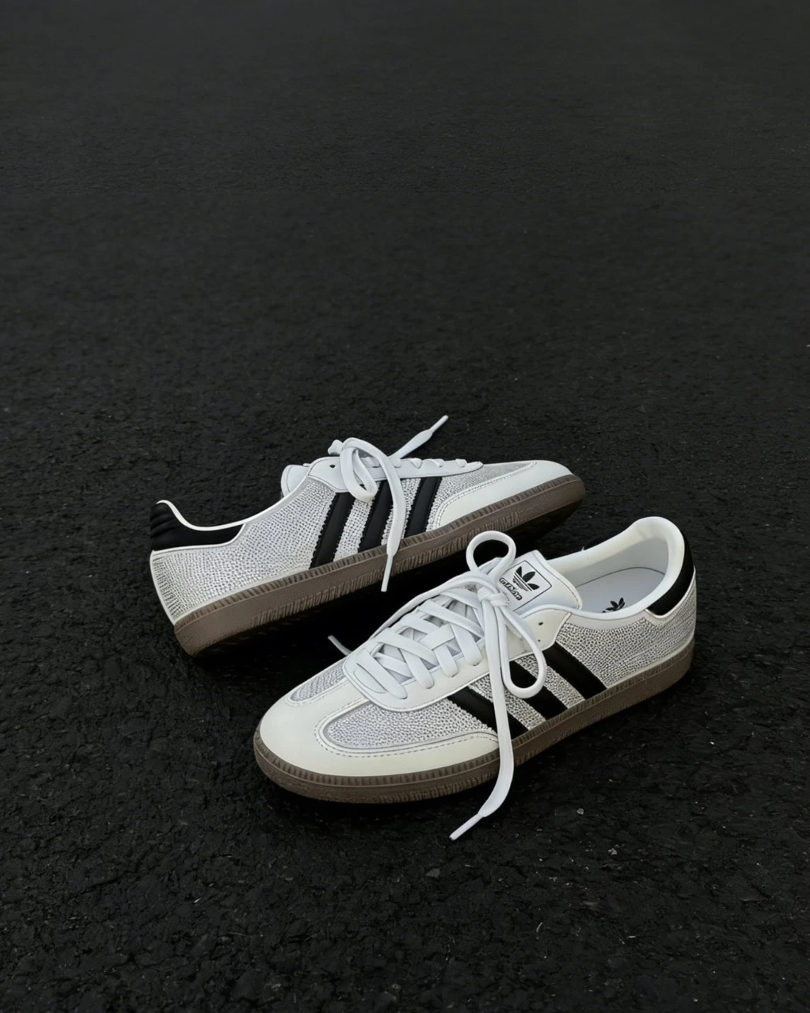 ADIDAS SAMBA OG 閃鑽 水鑽 白銀 德訓鞋(IH9055)