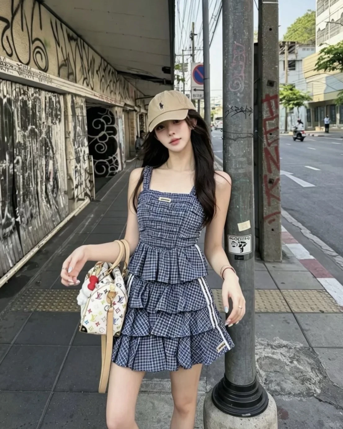 ADIDAS ORIGINALS MIU系 格紋荷葉邊 百褶裙 背心 裙子 套裝(KX7035/KU9398)