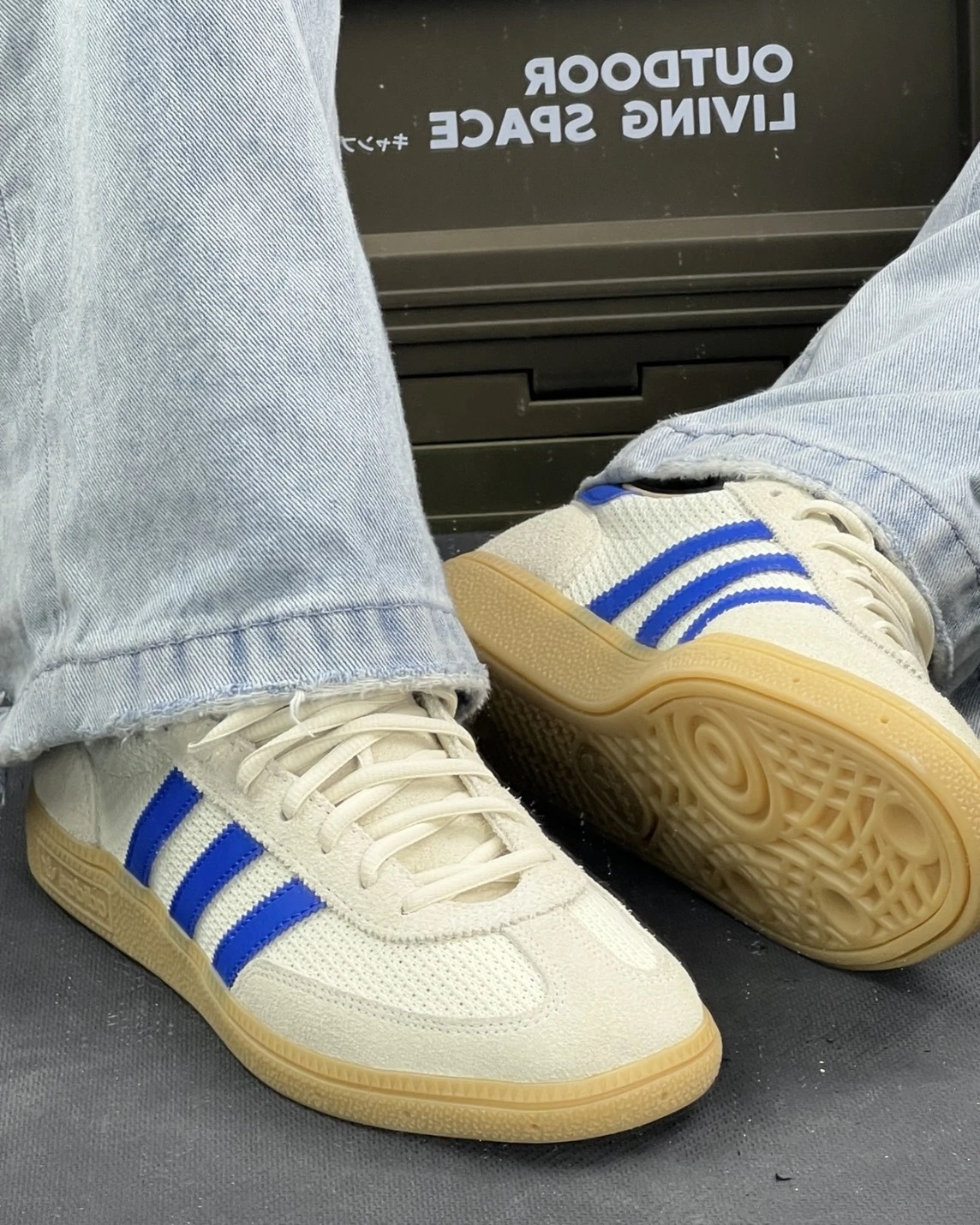 ADIDAS ORIGINALS HANDBALL SPEZIAL 麂皮拼接 白藍(JS3865)