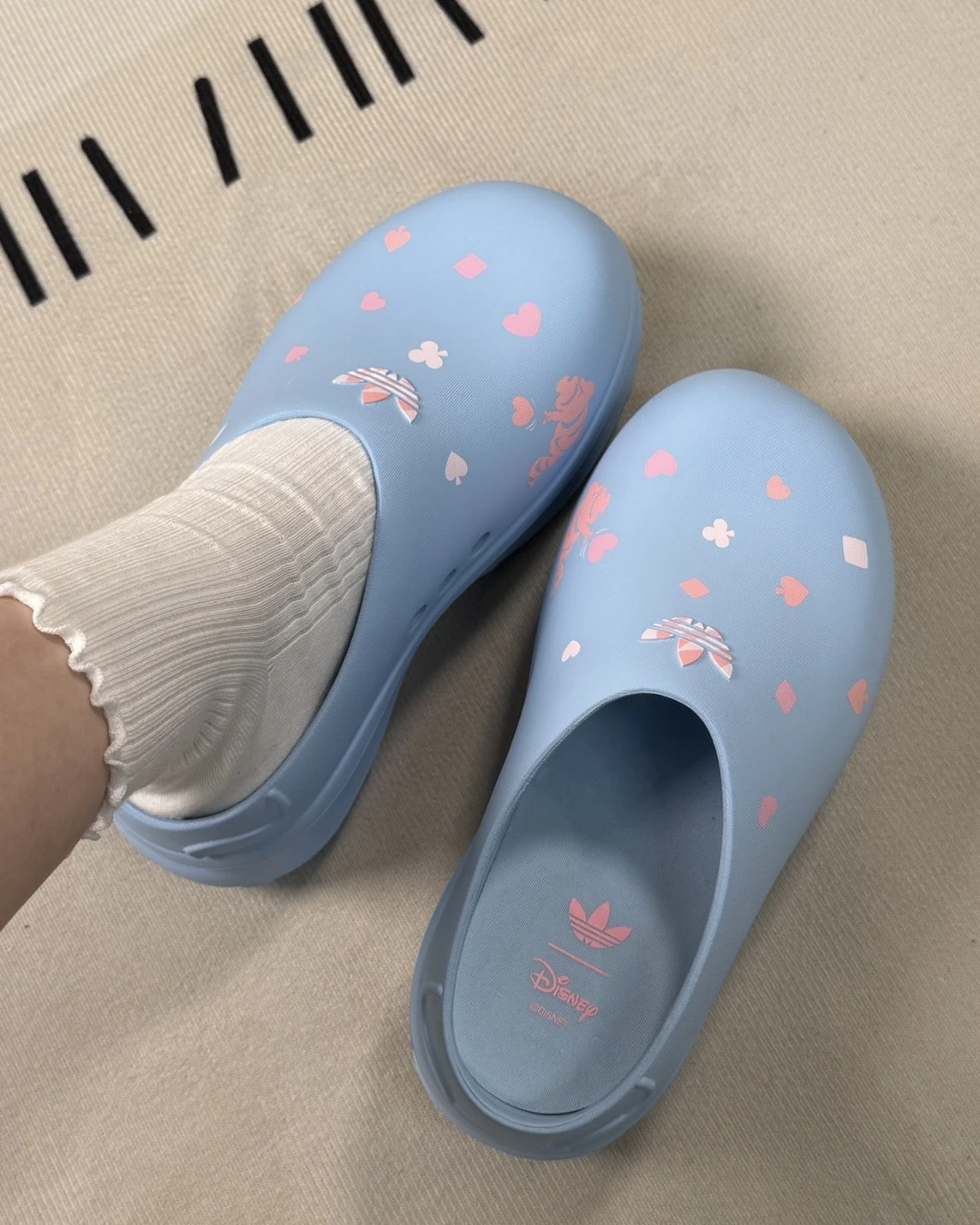Disney 迪士尼 X Adidas Adifom Stan Mule 柴郡貓 寶寶藍 懶人鞋 拖鞋(KH5902)