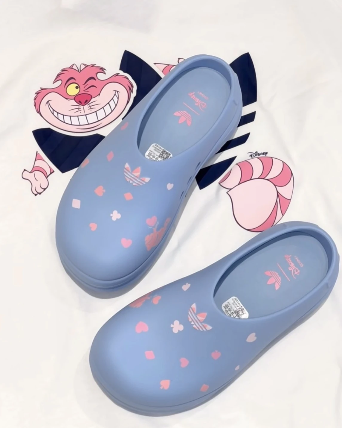 Disney 迪士尼 X Adidas Adifom Stan Mule 柴郡貓 寶寶藍 懶人鞋 拖鞋(KH5902)