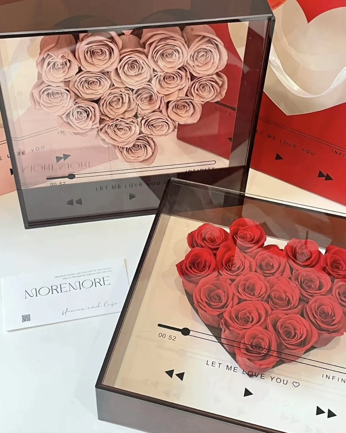 <送禮首選💝>FLOWER永生花 玫瑰花 CD禮盒 附提袋 (兩色可選)