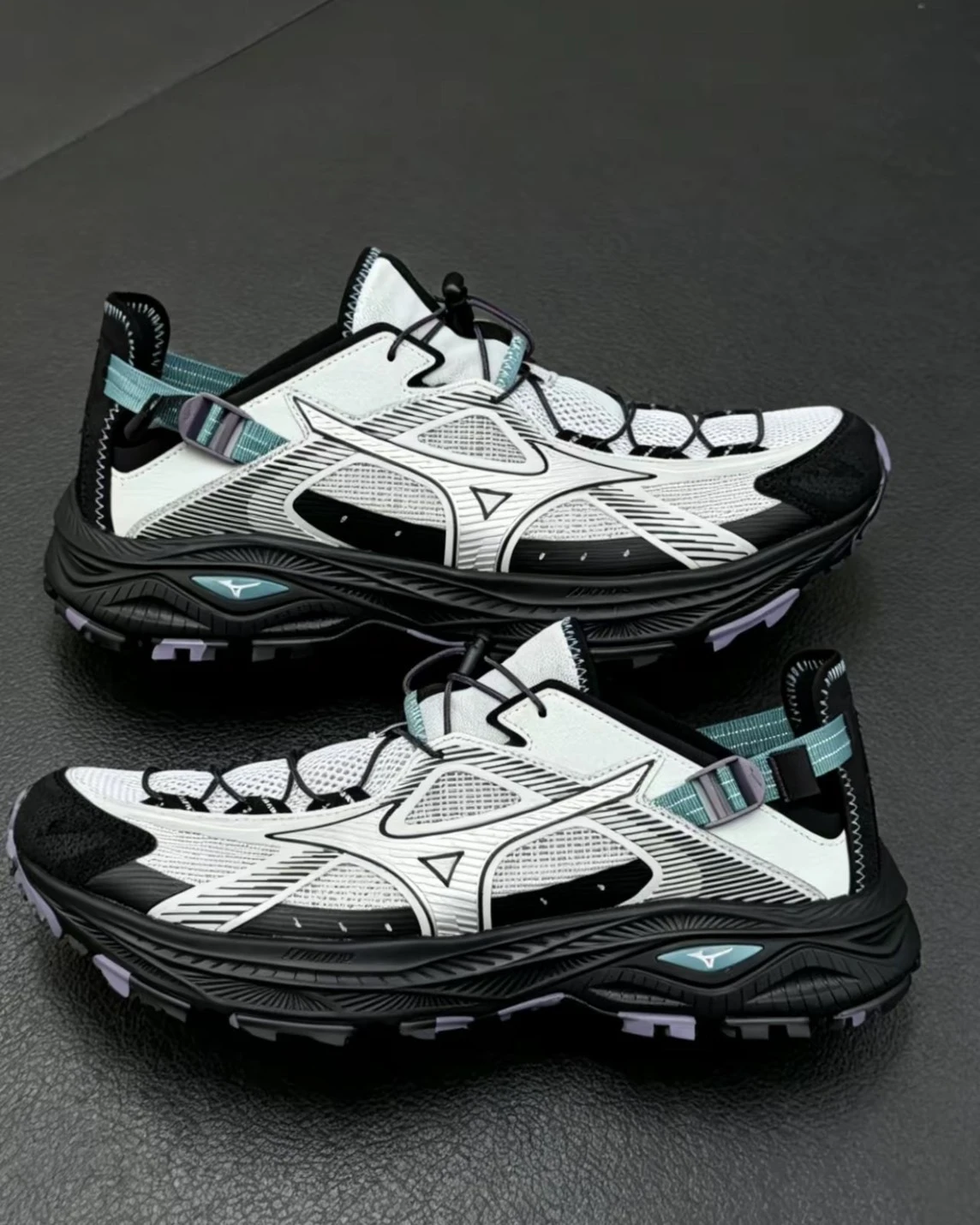 MIZUNO RACER TRAIL SE V2 透氣 銀紫灰 免綁帶 溯溪鞋 涼鞋(D1GH261203)