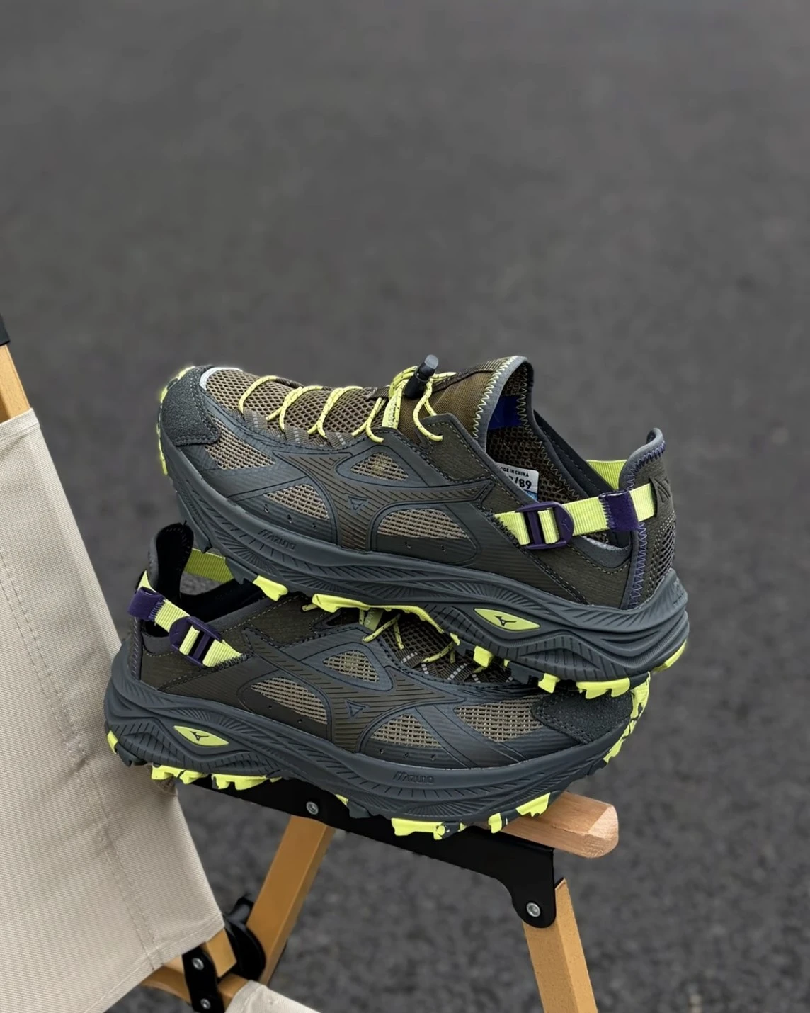 MIZUNO RACER TRAIL SE V2 透氣 橄欖綠棕 免綁帶 溯溪鞋 涼鞋(D1GH261202)