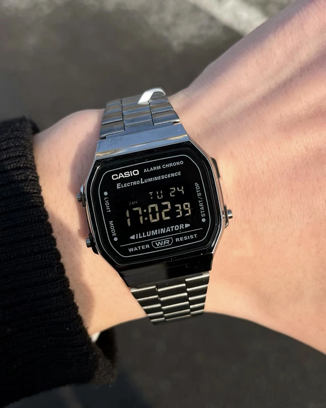 CASIO 卡西歐 VINTAGE系列 A168 黑客帝國 方塊錶(A168WGG-1B)