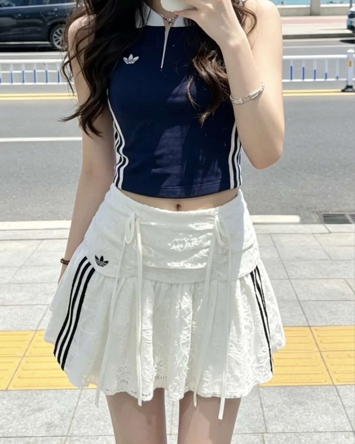 ADIDAS ORIGINALS LACE SKIRT 蕾絲運動褲裙(KU4760/KU4761)