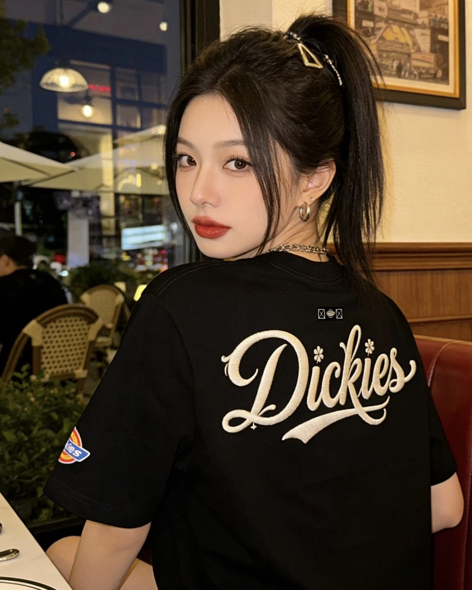 Dickies 美式 字母刺繡花卉LOGO 純棉短袖(2色可選)